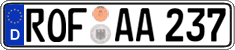 German license plate, Regular plates