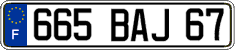 French license plate, FNI