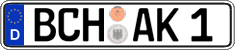 German license plate, Regular plates