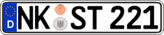 German license plate, Regular plates