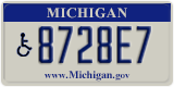 Michigan, Vehicles for disabled persons (1234A5)