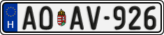 license plates of Hungary, Regular plates (2022)