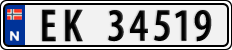 License plate of Norway, Cars
