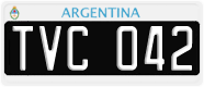 License plate of Argentina, Cars (1995, ABC 123)