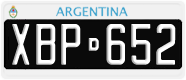 License plate of Argentina, Cars (1995, ABC 123)