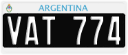License plate of Argentina, Cars (1995, ABC 123)