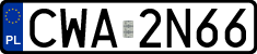 License plates of Poland, Regular car plates