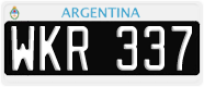 License plate of Argentina, Cars (1995, ABC 123)