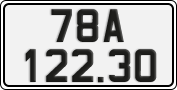 License plate of Vietnam, Cars