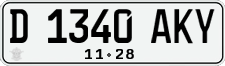 License plate of Indonesia, Regular plates