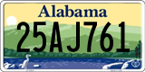 Alabama, 0AB1234 / 00AB123 / 00A1B23