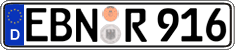 German license plate, Regular plates