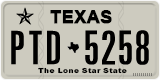 Texas, Regular plates (2012) (АBC-1234)