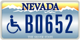 Nevada, Vehicles for disabled persons (A1234)