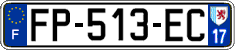 French license plate, SIV (ordinary)