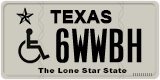 Texas, Vehicles for disabled persons (1ABCD)