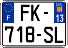 French license plate, SIV (ordinary)