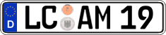 German license plate, Regular plates