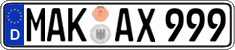 German license plate, Regular plates