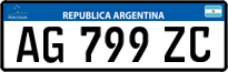 License plate of Argentina, Cars (Mercosur, AB 123 CD)
