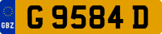 License plate of Gibraltar, Regular car plates (G 1234 A)