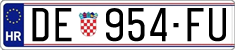 License plate of Croatia, Regular plates