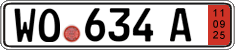 German license plate, Export transit plates
