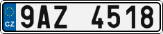 License plate of the Czech Republic, Cars (2001)