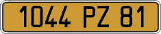French license plate, FNI