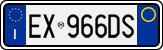 License plate of Italy, Cars (1994 year series)