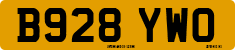 License plate of the United Kingdom, 1983 year system