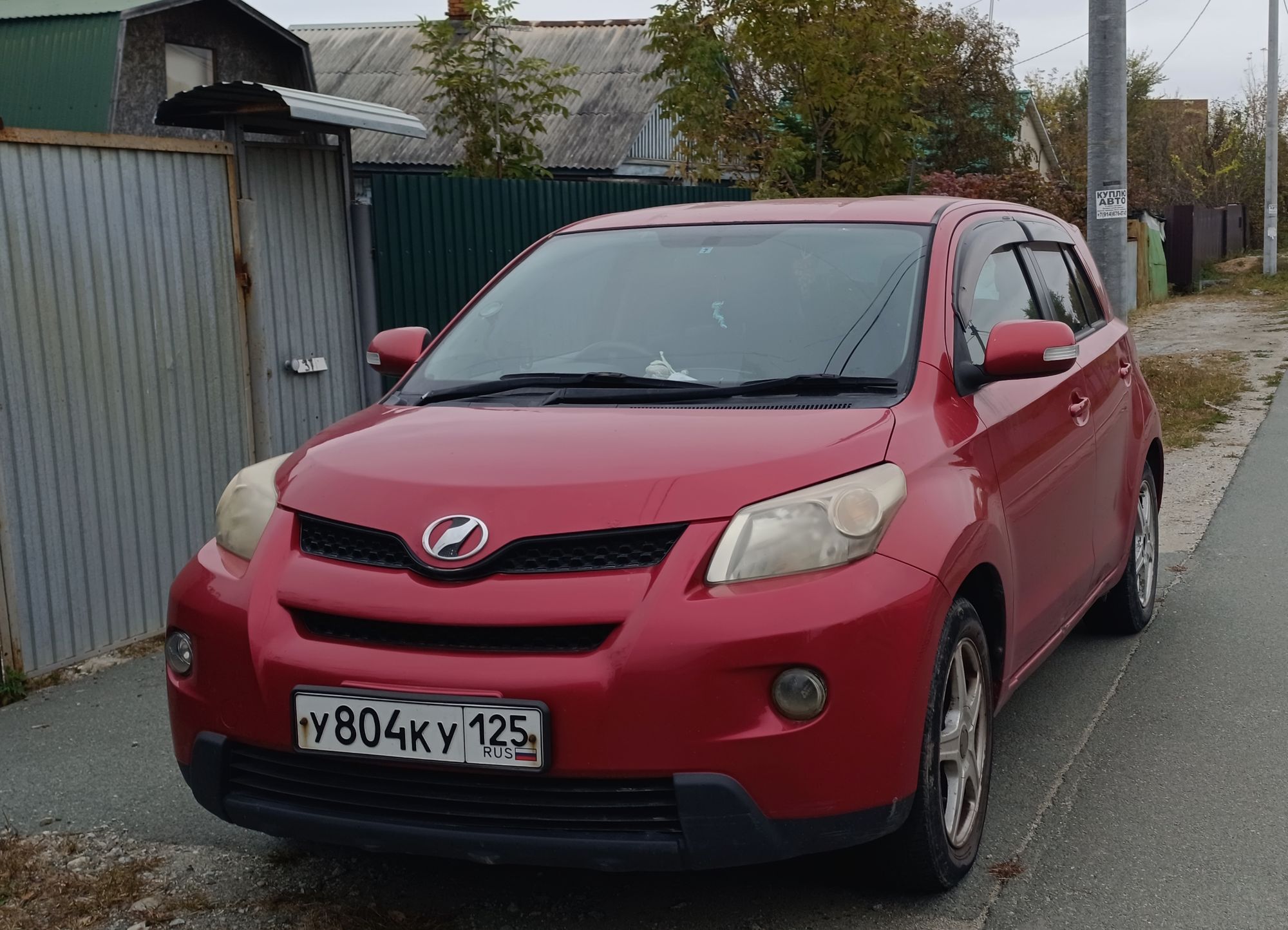 у 804 ку 125, Toyota Ist 2nd gen (XP110), 2007–2016