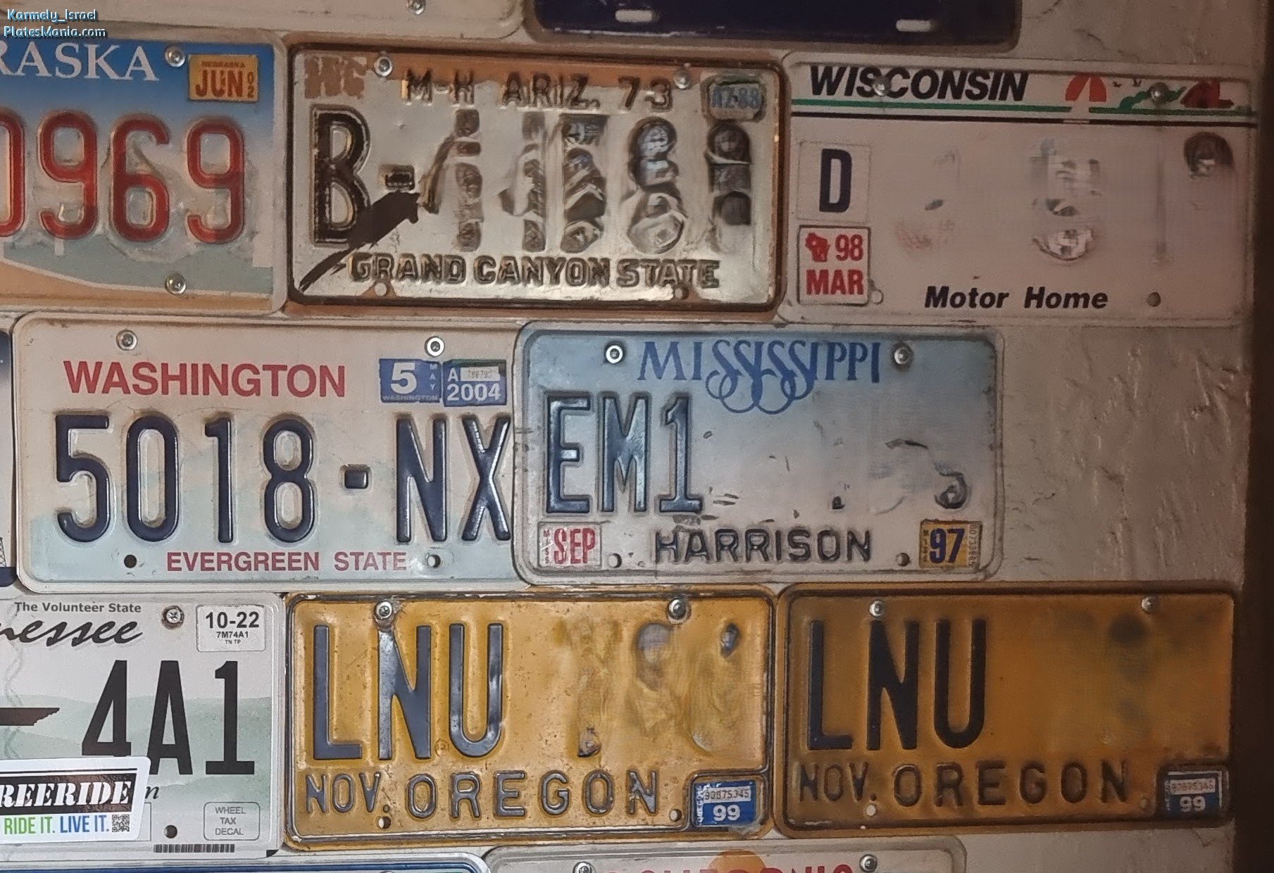 5018-NX, License plate without vehicle 