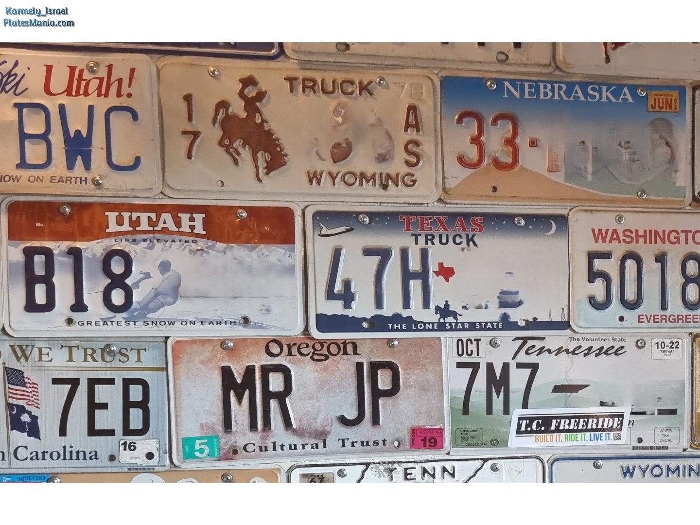MR JP, License plate without vehicle 