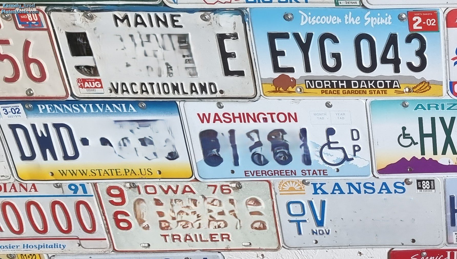 EYG 043, License plate without vehicle 