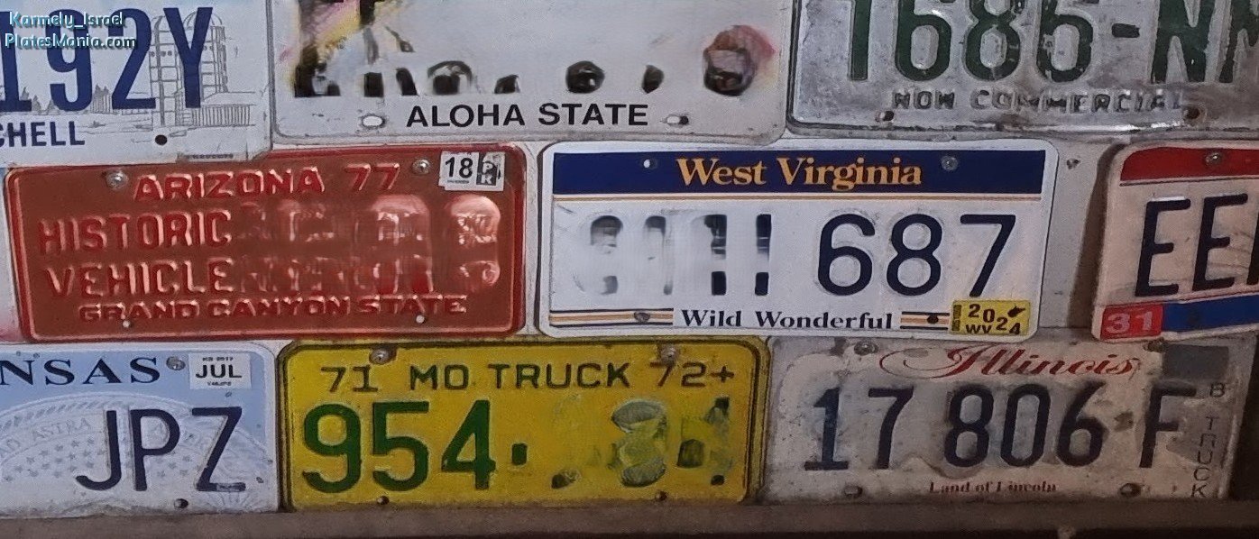 17 806 F, License plate without vehicle 