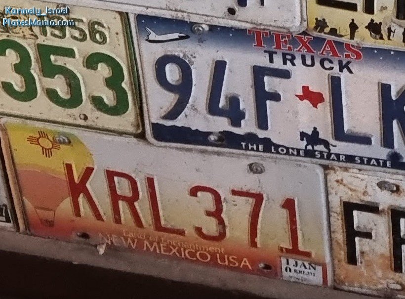 KRL371, License plate without vehicle 