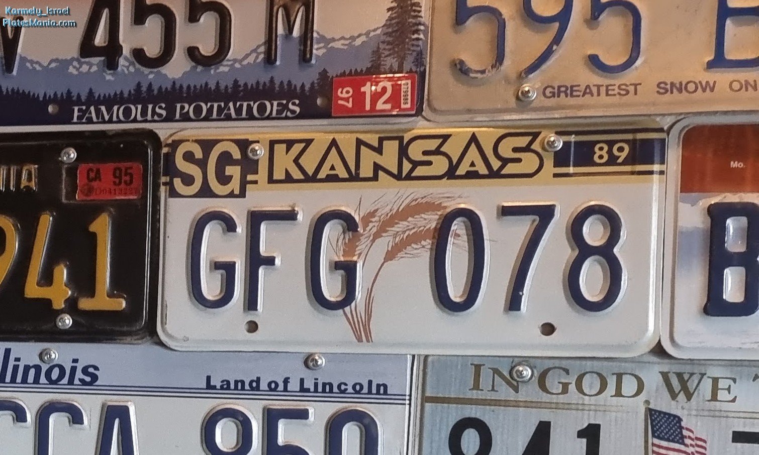 GFG 078, License plate without vehicle 