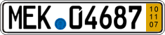 German license plate, Short-term transit plates