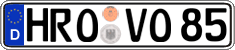 German license plate, Regular plates