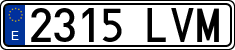 License plates of Spain, Ordinary (2000)