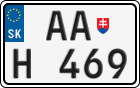 License plate of Slovakia, Oldtimers