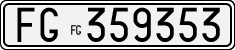 License plate of Italy, Cars (1927 year series)