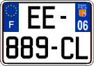 French license plate, SIV (ordinary)