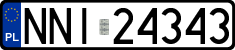 License plates of Poland, Regular car plates