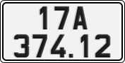 License plate of Vietnam, Cars