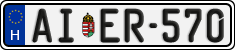 license plates of Hungary, Regular plates (2022)