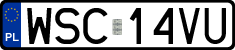 License plates of Poland, Regular car plates