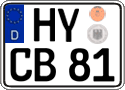German license plate, Regular plates