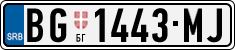 License plate of Serbia, Cars